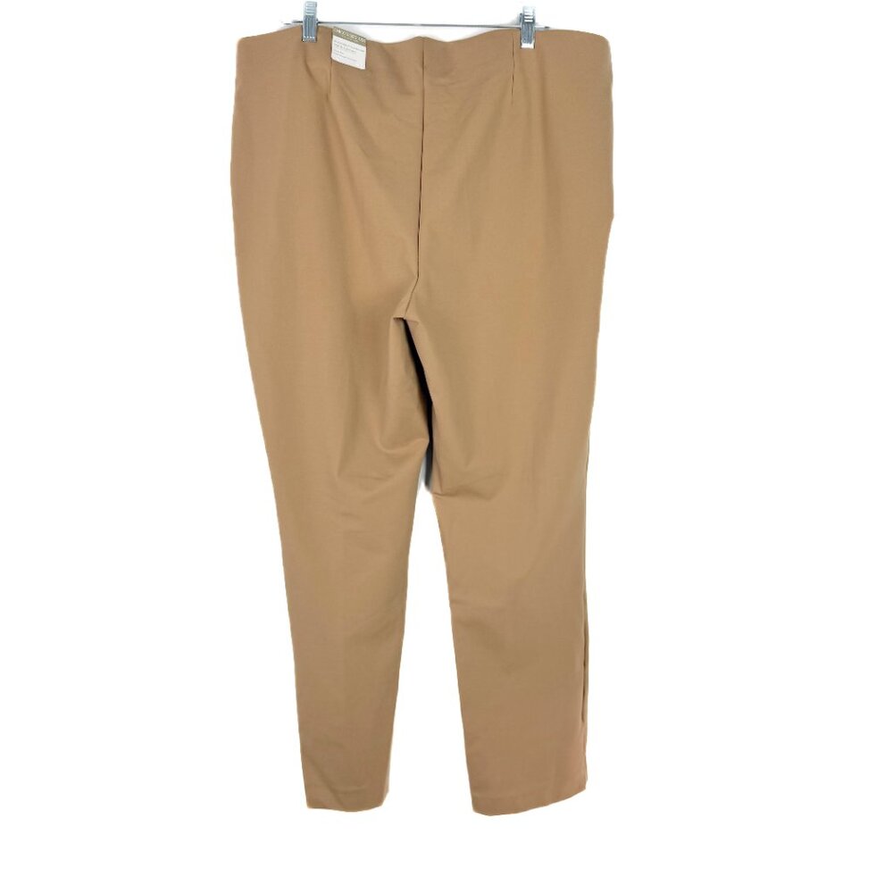 NWT Chico's Fabulously Slimming Ponte Slim Pant Classic Camel Plus Size 18 R NEW - Picture 7 of 11